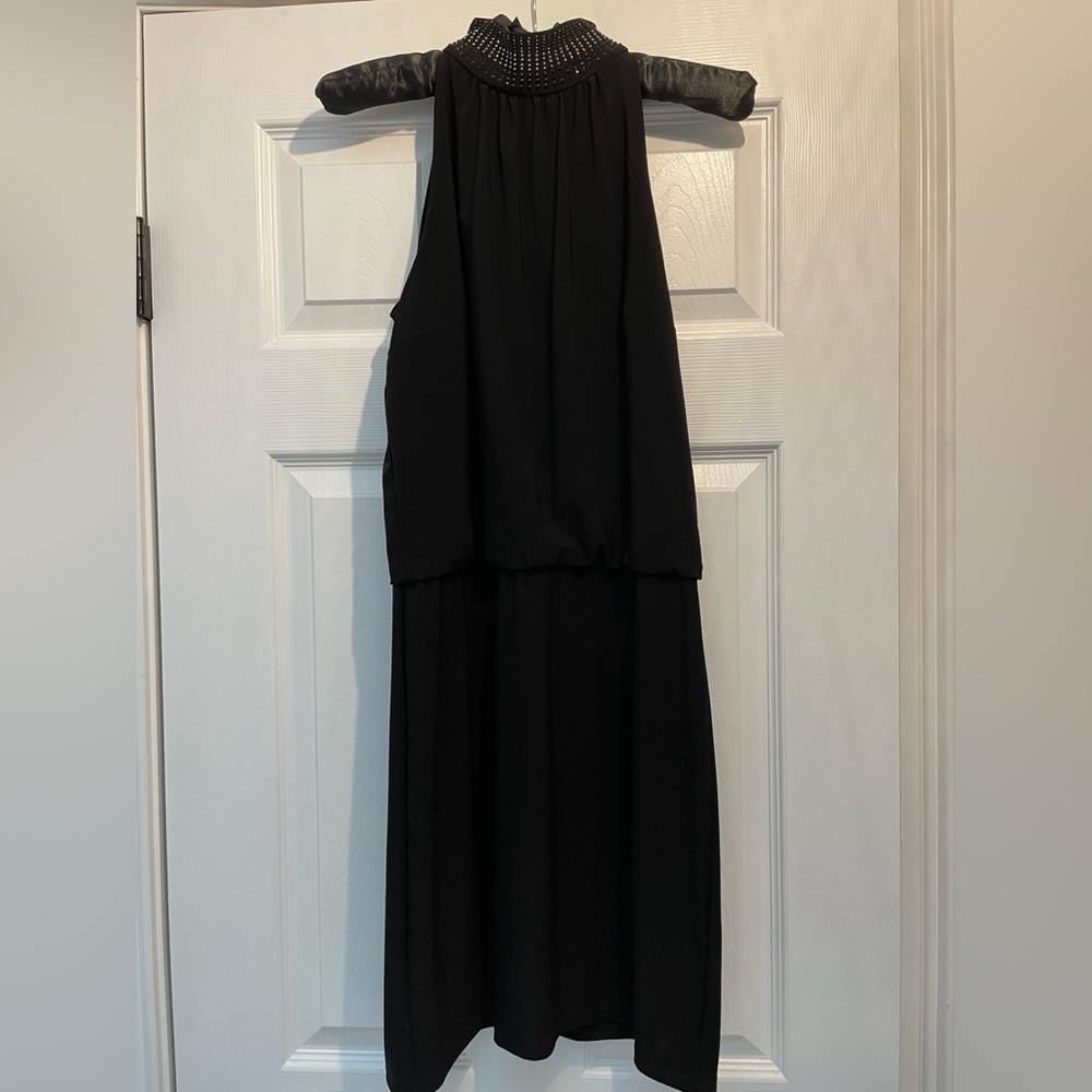 White House Black Market, Black knee length cocktail dress, size XS